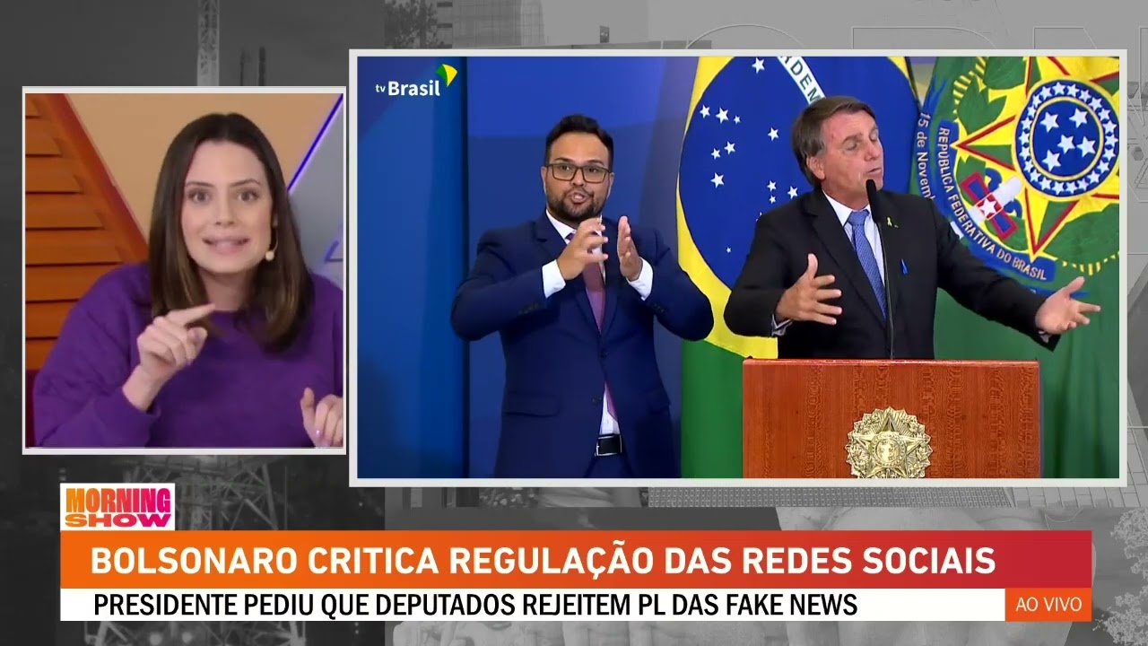 Bolsonaro critica regulação das redes sociais