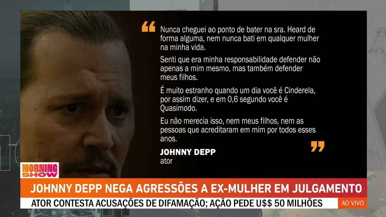 Johnny Depp nega agressões a ex-mulher em julgamento