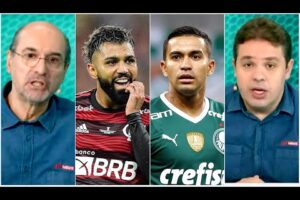 "Eu NÃO QUERO MINIMIZAR o Gabigol no Flamengo, mas o Dudu no Palmeiras..." OLHA esse DEBATE!