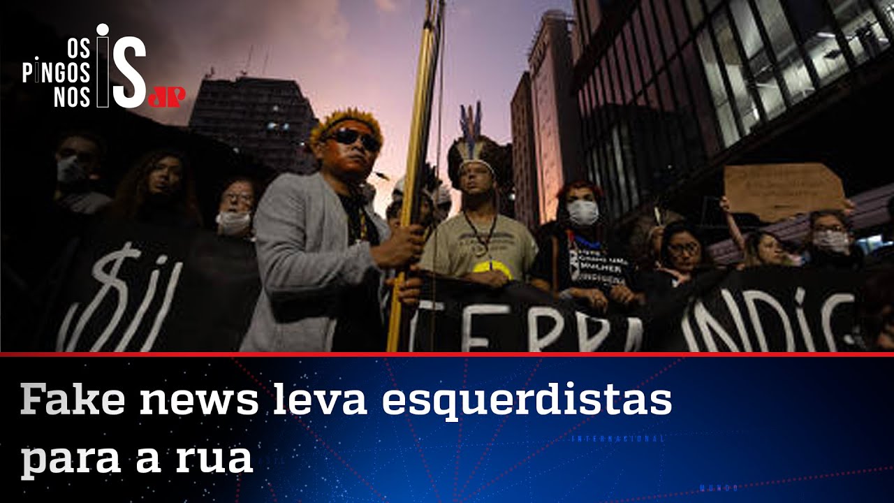 Esquerdistas fecham a Paulista em ato a favor de índios Yanomami