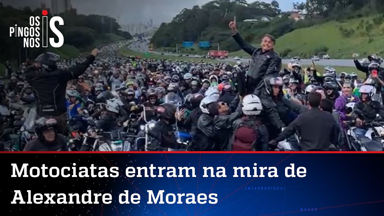 Moraes decide implicar com motociatas com a presença de Bolsonaro