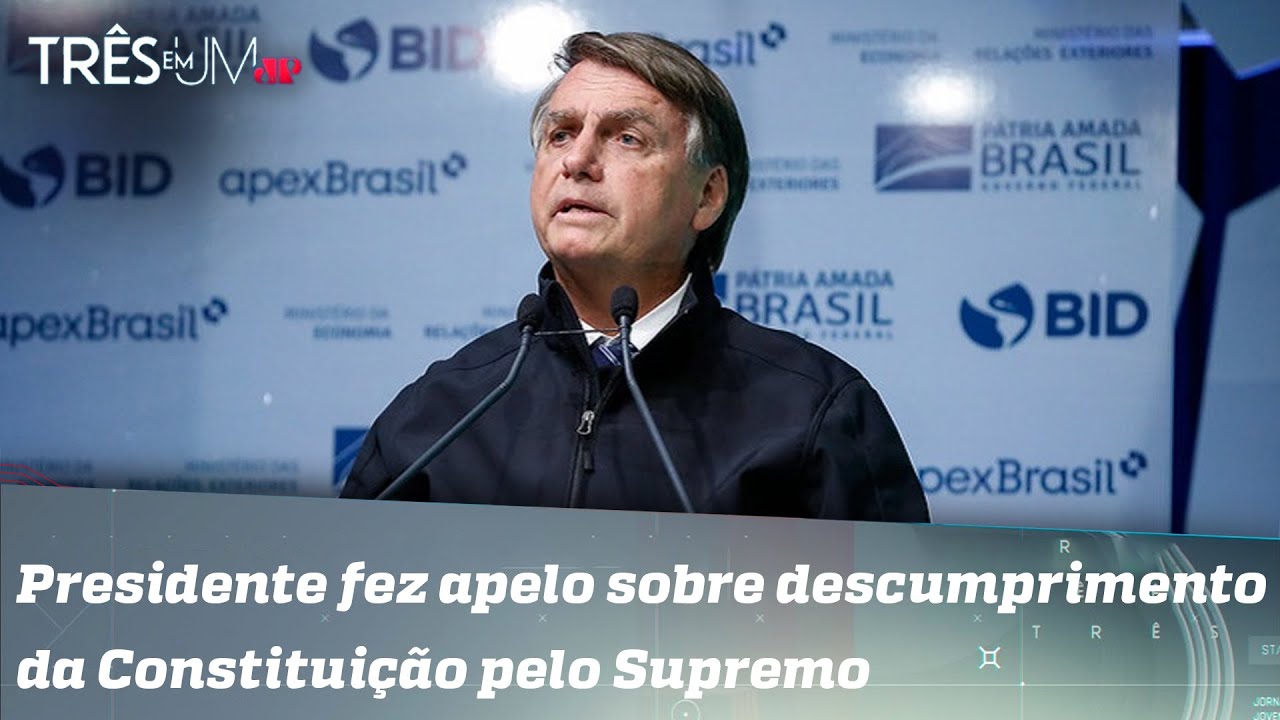 Bolsonaro critica STF e diz ser vítima de ameaças da oposição
