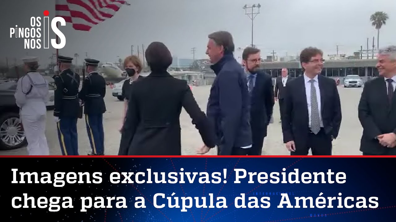 Exclusivo: Bolsonaro desembarca nos EUA para Cúpula das Américas; veja o vídeo
