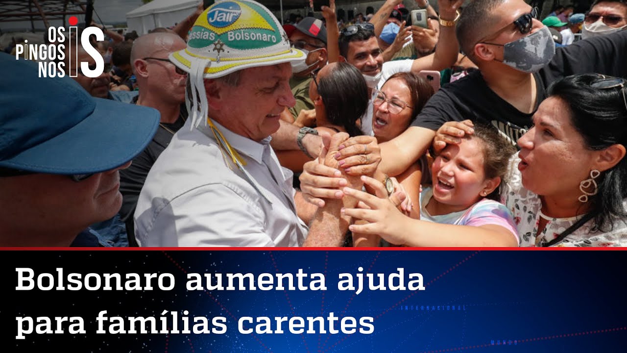 Presidente Jair Bolsonaro amplia valor do auxílio Brasil