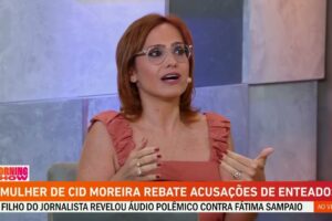 Mulher de Cid Moreira rebate acusações de enteados