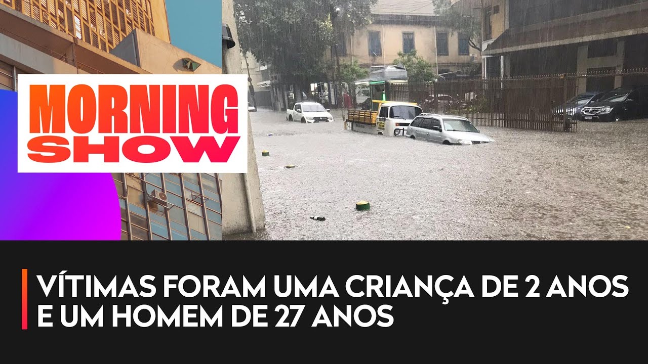 Pelo menos 2 pessoas morreram após chuvas no RJ