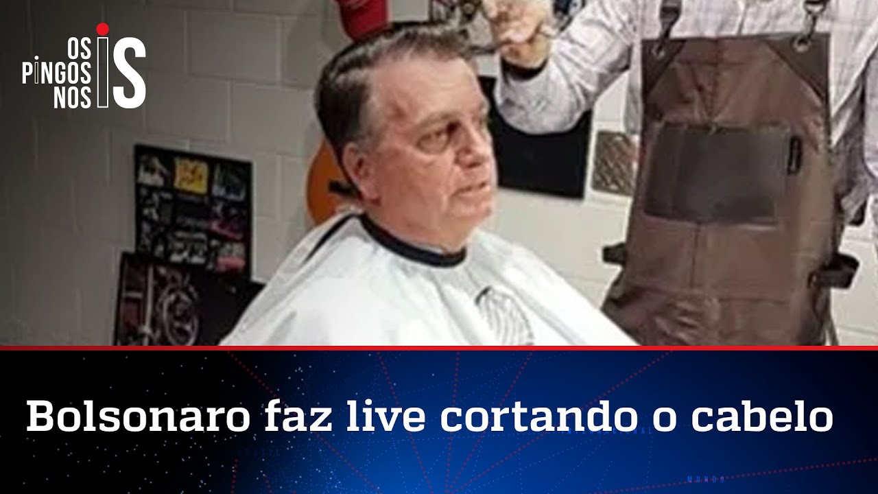 Na cadeira de barbeiro, Bolsonaro critica volta dos impostos sobre combustíveis