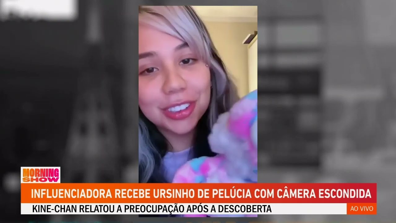 Influencer descobre câmera escondida em ursinho de pelúcia enviado por fã